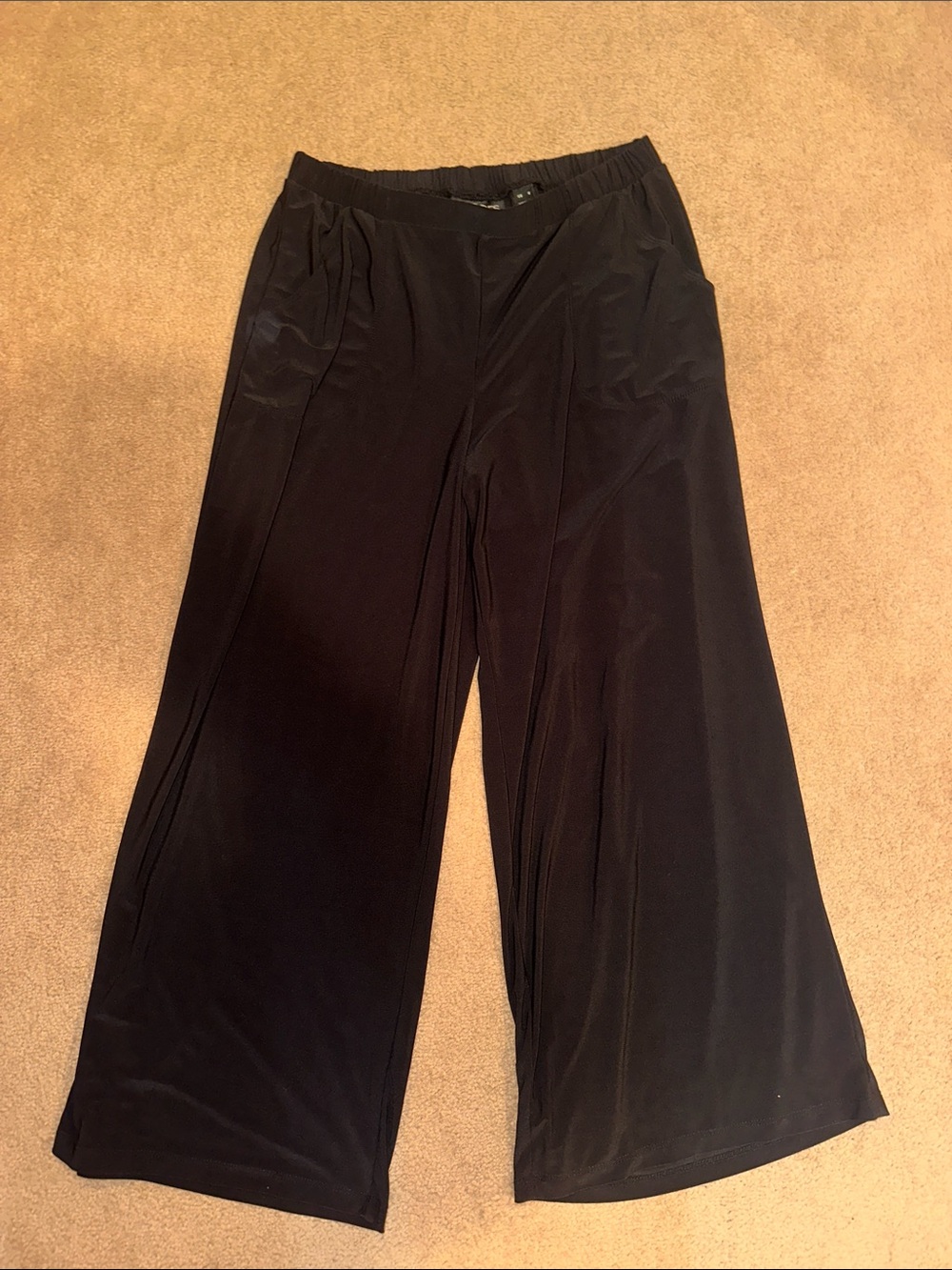 Attitudes by Renee Black Wide-Leg Pull-On Pants